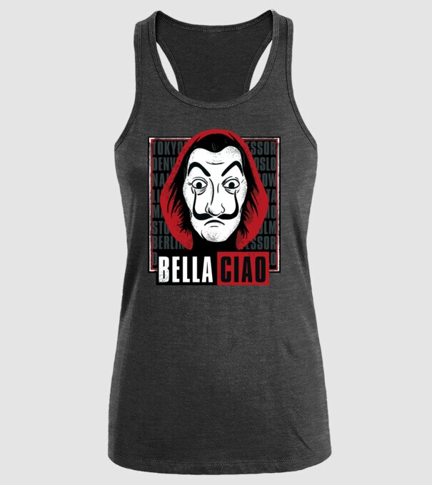 bella ciao dali model negru pe tricou