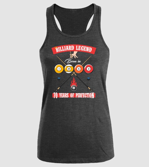 Billiard legend born in 1953 model negru pe tricou