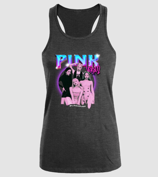 BLACKPINK pink venom model negru pe tricou