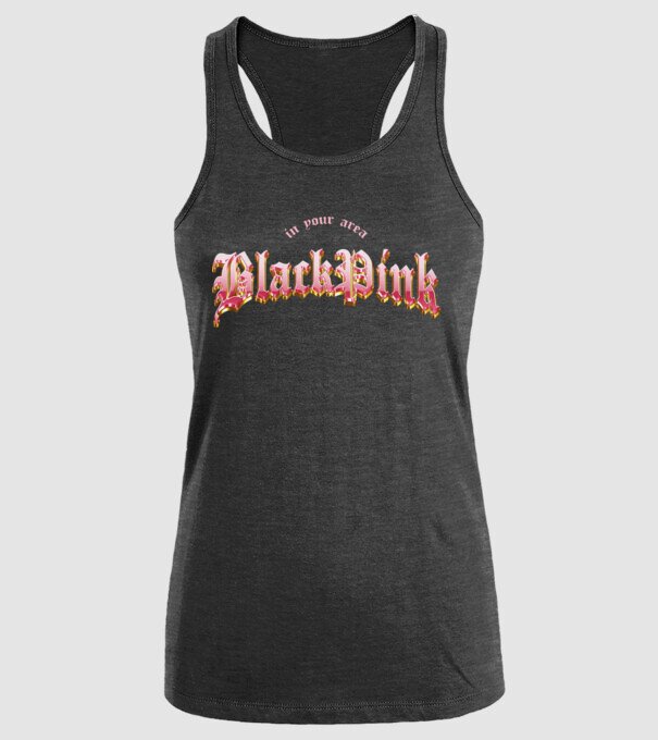 BLACPINK in your area model negru pe tricou