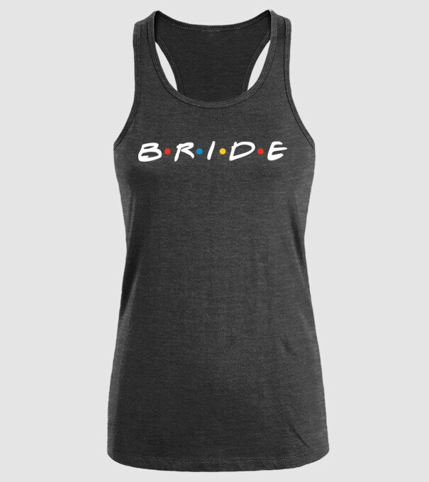 Bride Friends style model negru pe tricou