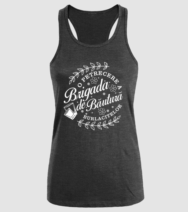Brigada de băutură model negru pe tricou