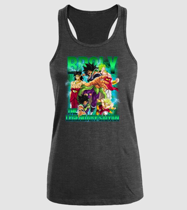 broly dragonball model negru pe tricou