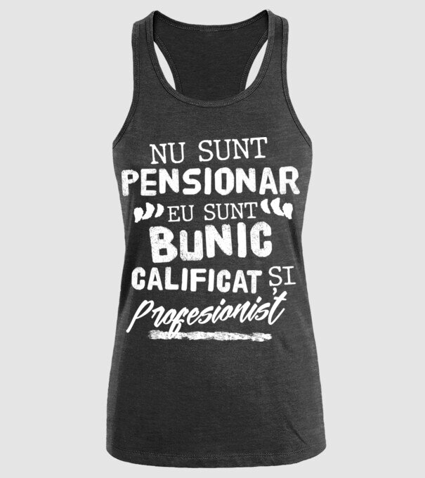 Bunicul profesionist model negru pe tricou