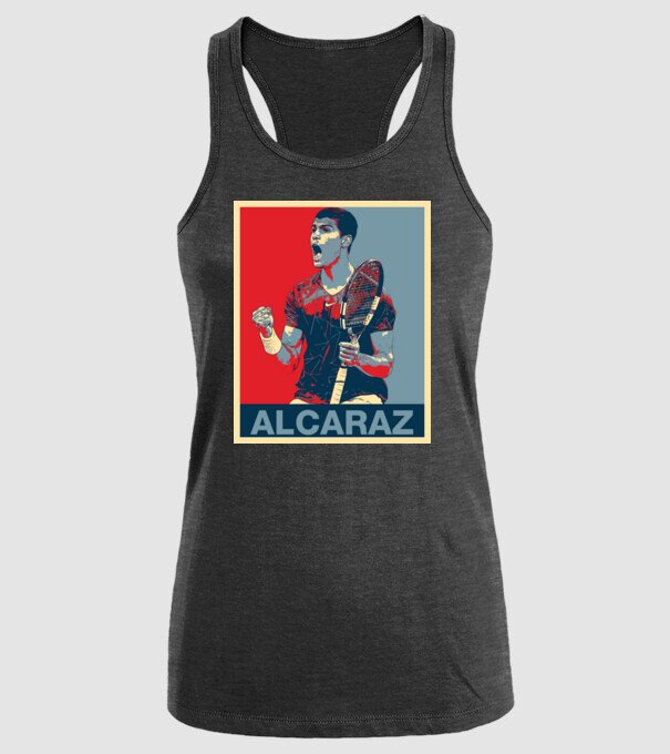 Carlos Alcaraz model negru pe tricou