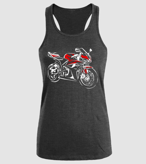 CBR600rr model negru pe tricou