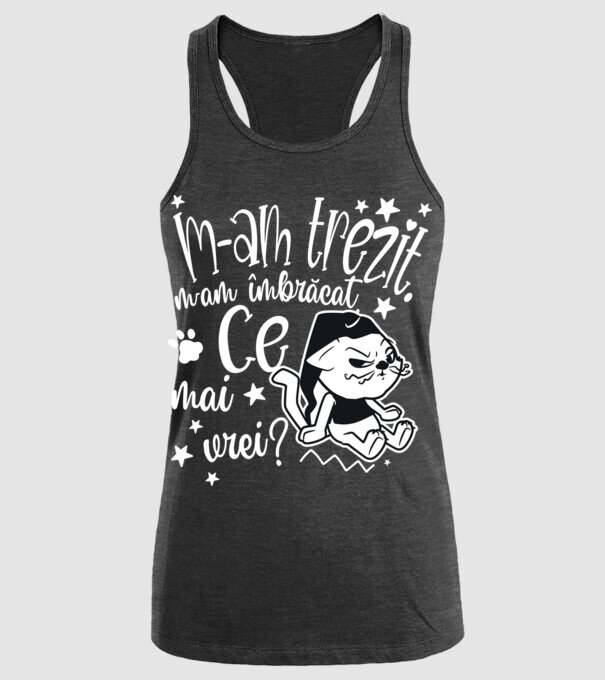 Ce mai vrei? model negru pe tricou