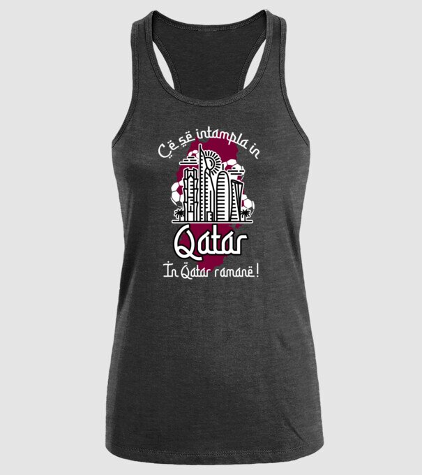 Ce se întâmplă în Katar model negru pe tricou