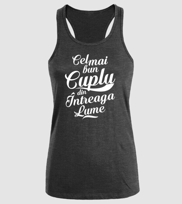 Cel mai bun cuplu din întreaga lume model negru pe tricou