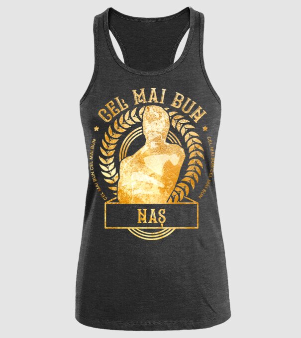 Cel mai bun naș model negru pe tricou