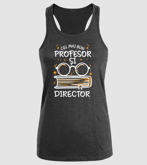 Cel mai profesor director model negru pe tricou