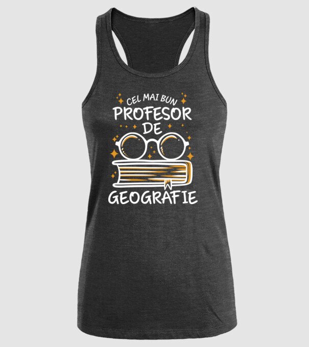 Cel mai profesor geografie model negru pe tricou