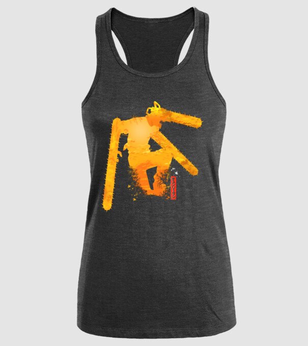 Chainsaw man Denji model negru pe tricou
