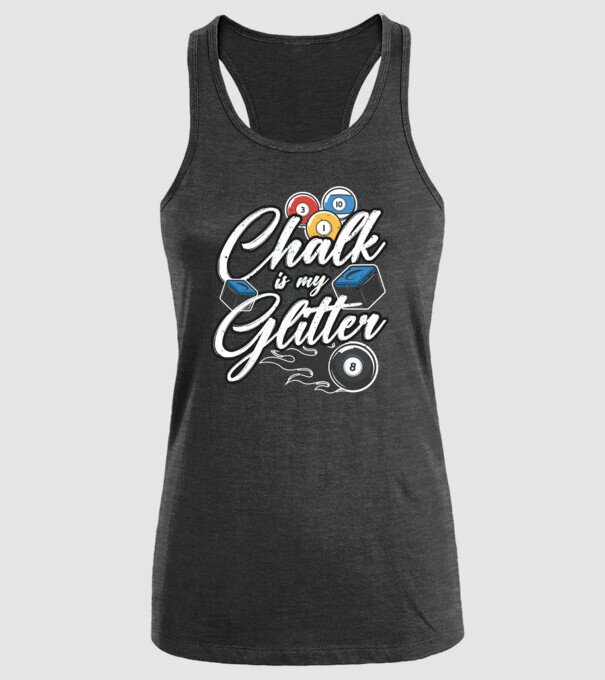 Chalk is my glitter model negru pe tricou