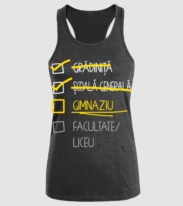 Cheklist educație - Școala primară negru model negru pe tricou