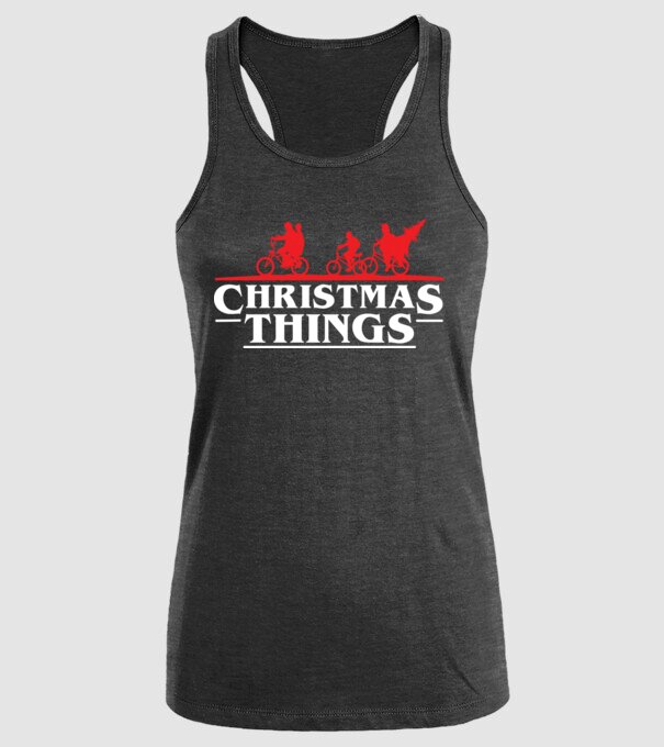christmas things model negru pe tricou
