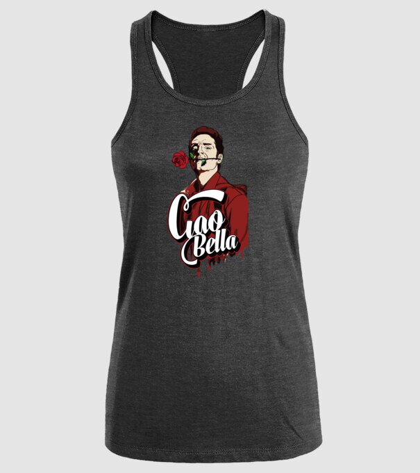 ciao bella berlin rose model negru pe tricou