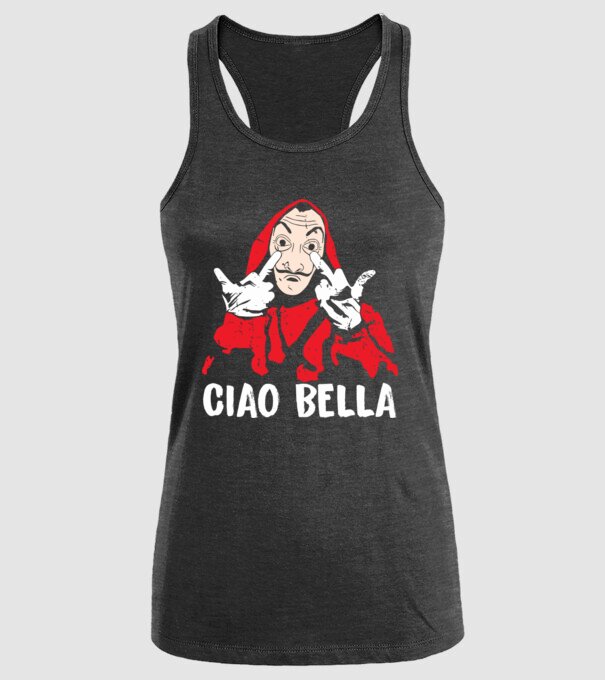 ciao bella dali model negru pe tricou