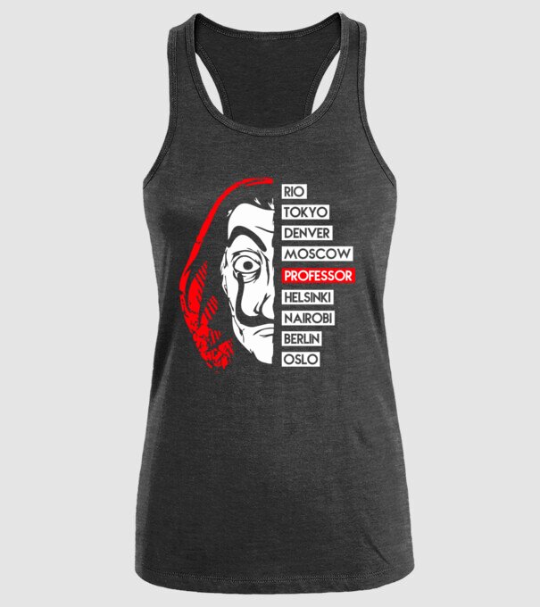 classic logo la casa de papel model negru pe tricou