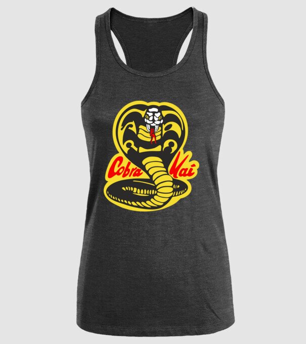 cobra kai logo model negru pe tricou