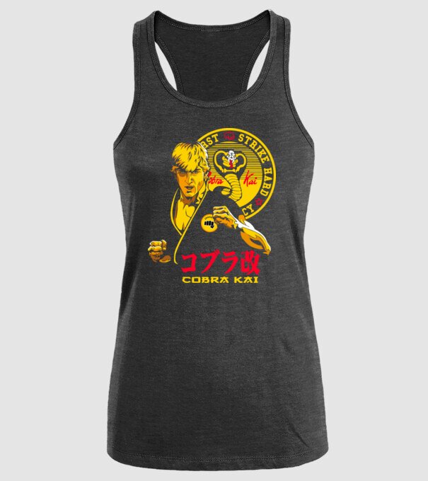 cobra kai poster model negru pe tricou