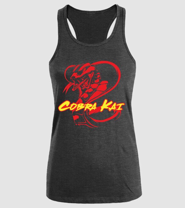 cobra kai simple model negru pe tricou