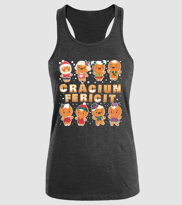 crăciun Fericit model negru pe tricou