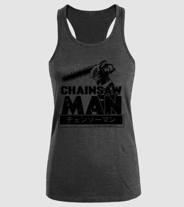 CSM - Chainsaw Man model negru pe tricou