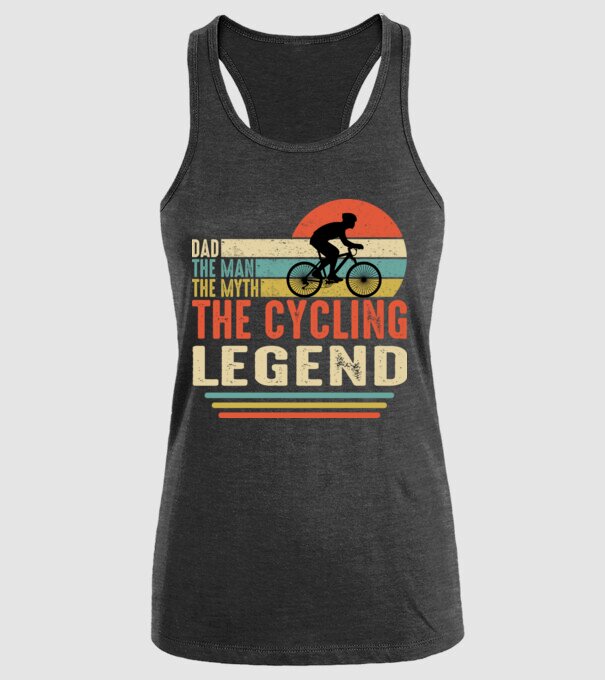 Dad the man, the myth, the cycling legend model negru pe tricou