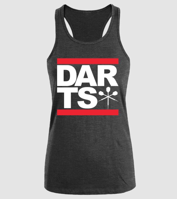 Darts DMC model negru pe tricou