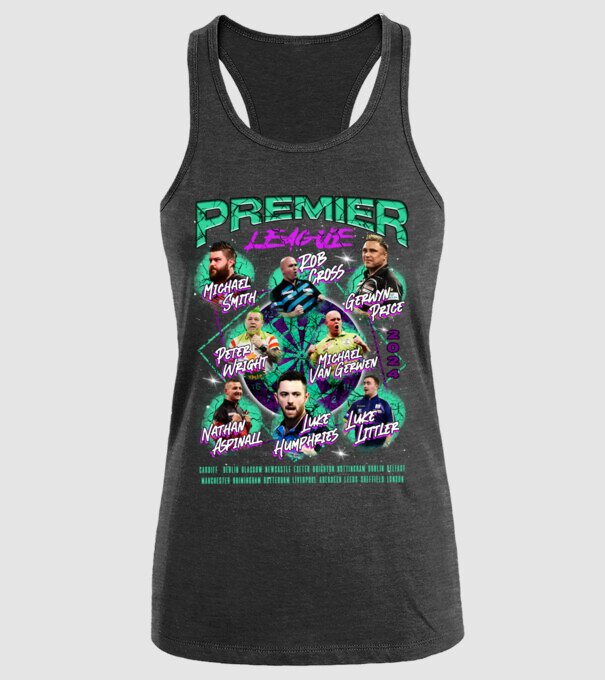 DARTS premier league 2024 model negru pe tricou