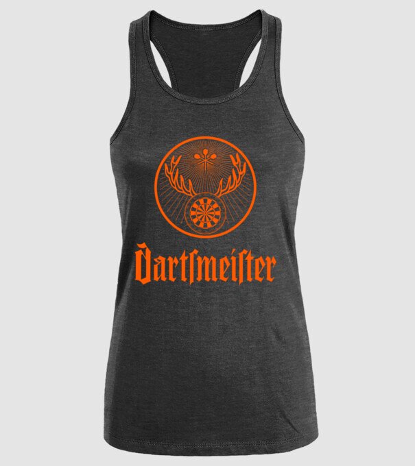Dartsmeister Dark model negru pe tricou