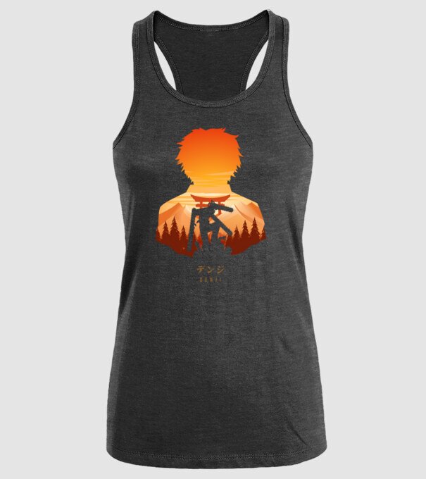 Denji model negru pe tricou