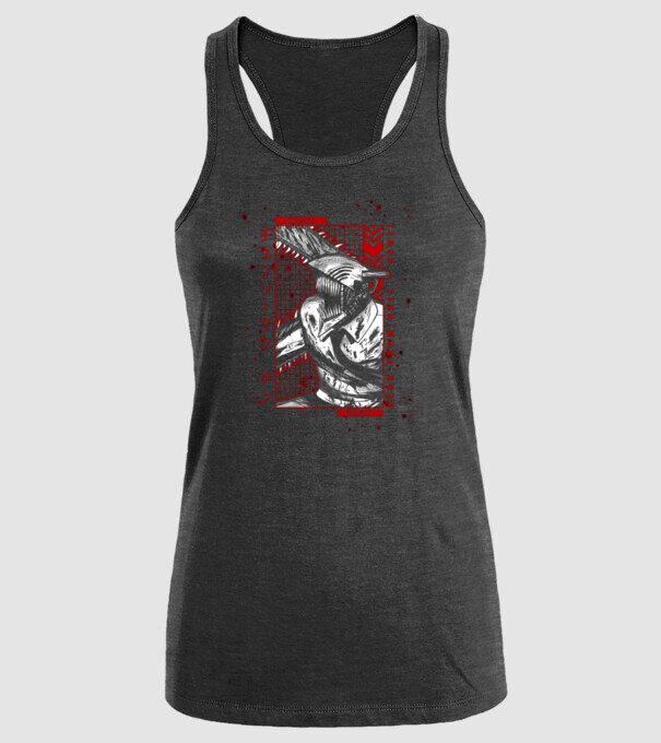 Denji Chainsaw man model negru pe tricou