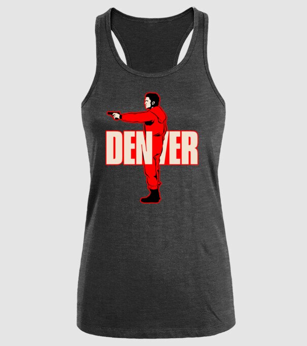 denver la casa de papel model negru pe tricou