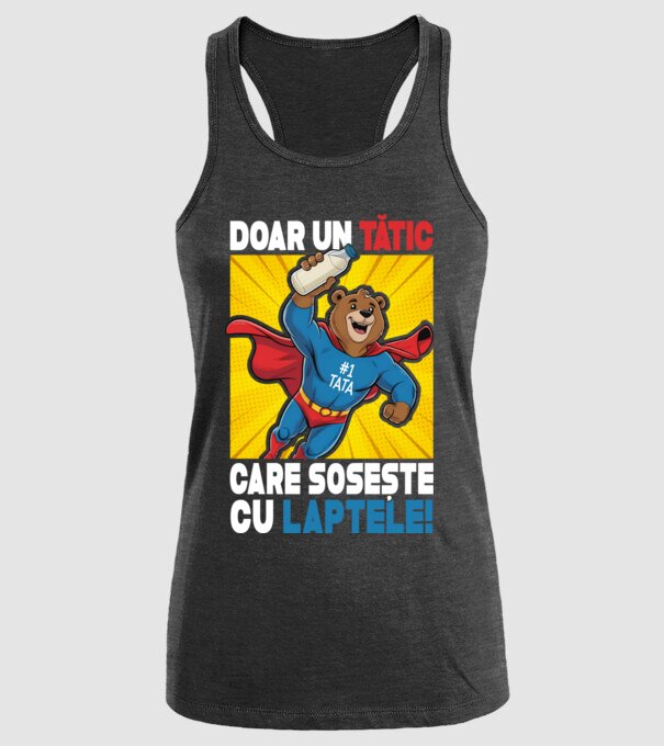 Doar un Tătic Care sosește cu laptele model negru pe tricou