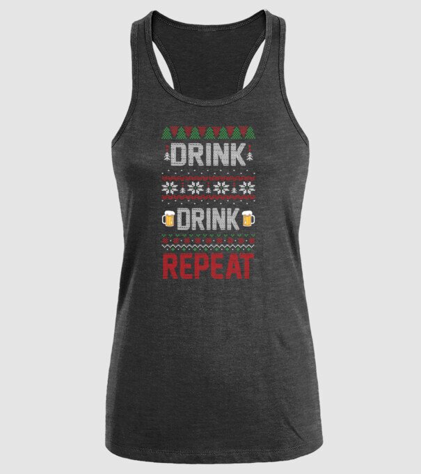 Drink drink repeat model negru pe tricou