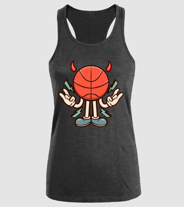 Evil basketball model negru pe tricou