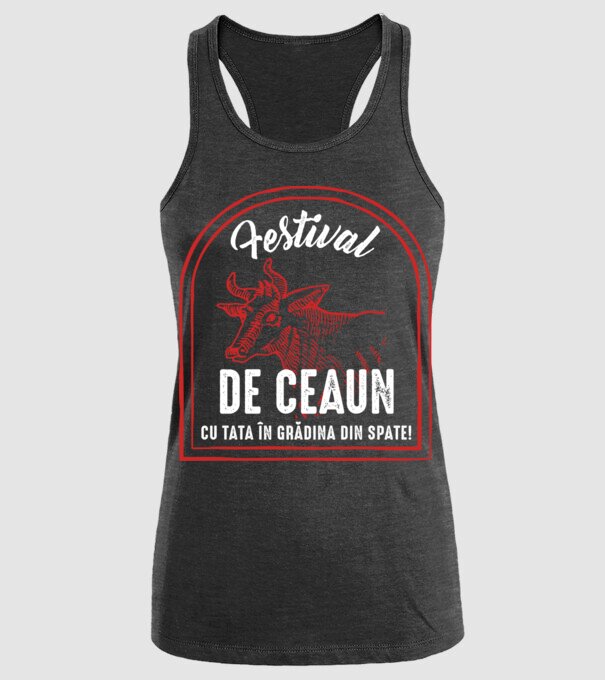 Festival de ceaun - cu tata în grădina din spate! model negru pe tricou