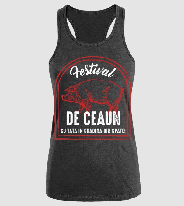 Festival de ceaun - cu tata în grădina din spate! model negru pe tricou