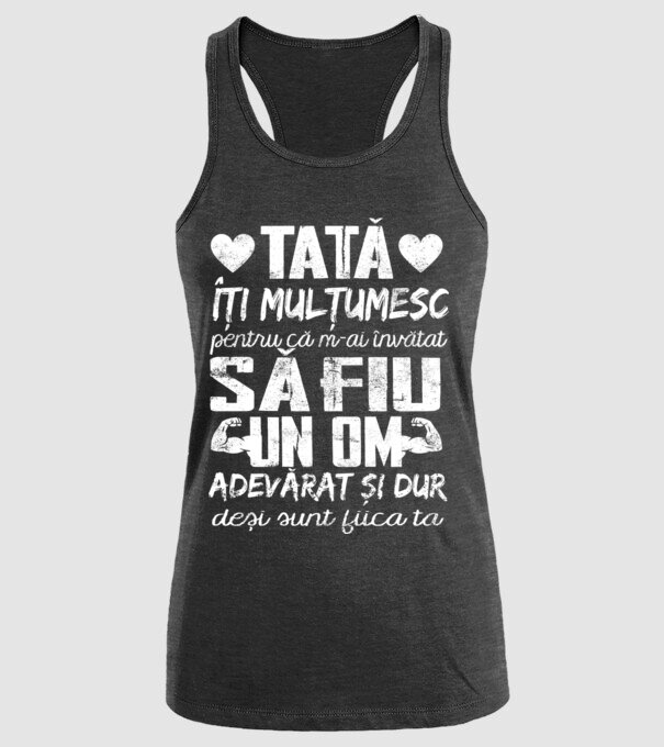 fiică crescută ca fiu Negru model negru pe tricou