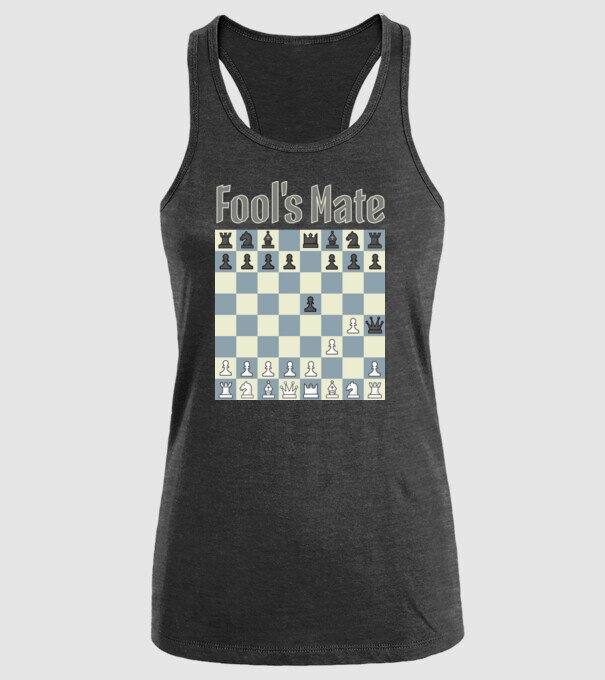fool's mate model negru pe tricou