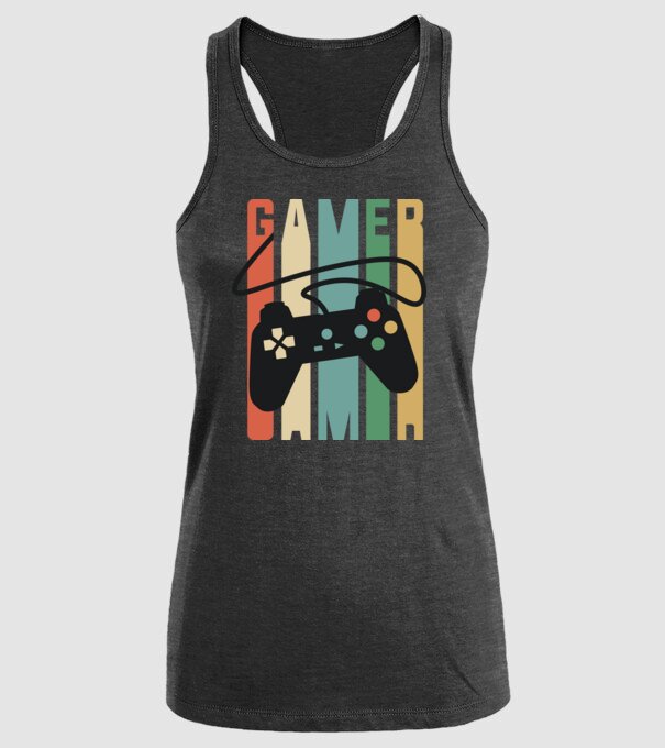 Gamer Controller model negru pe tricou