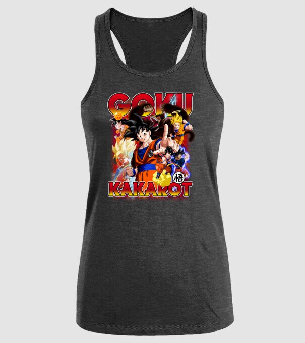 goku dragonball model negru pe tricou