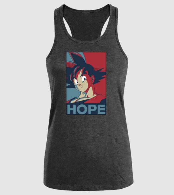 goku hope dragonball model negru pe tricou