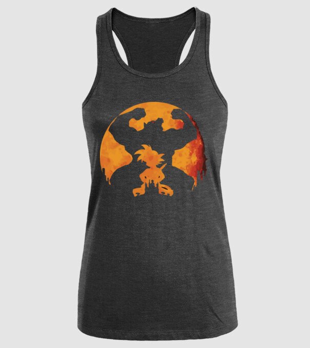 goku sunset model negru pe tricou