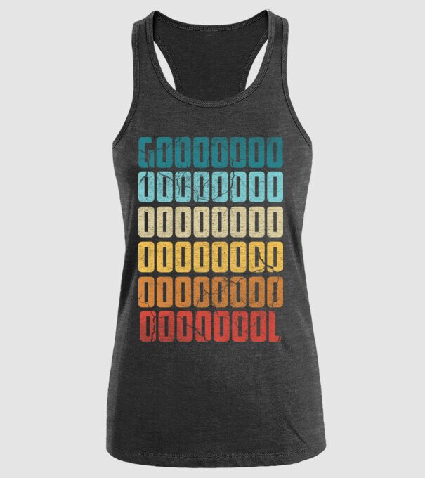 GOOOL retro model negru pe tricou