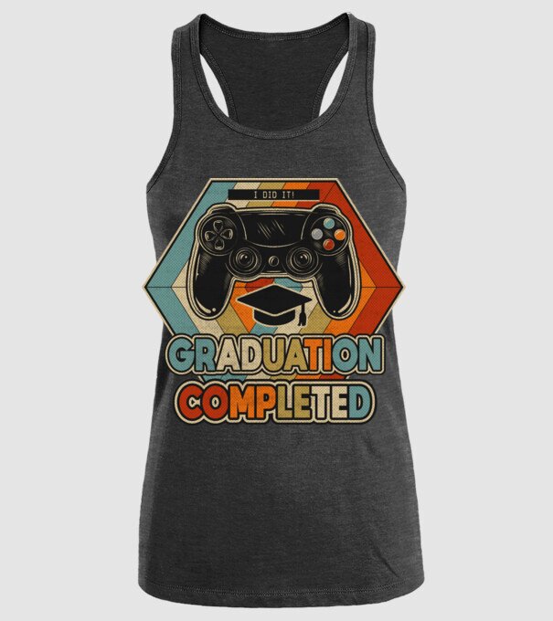 Graduation Completed model negru pe tricou