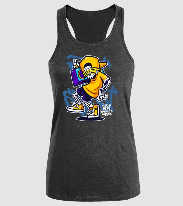Graffiti model negru pe tricou
