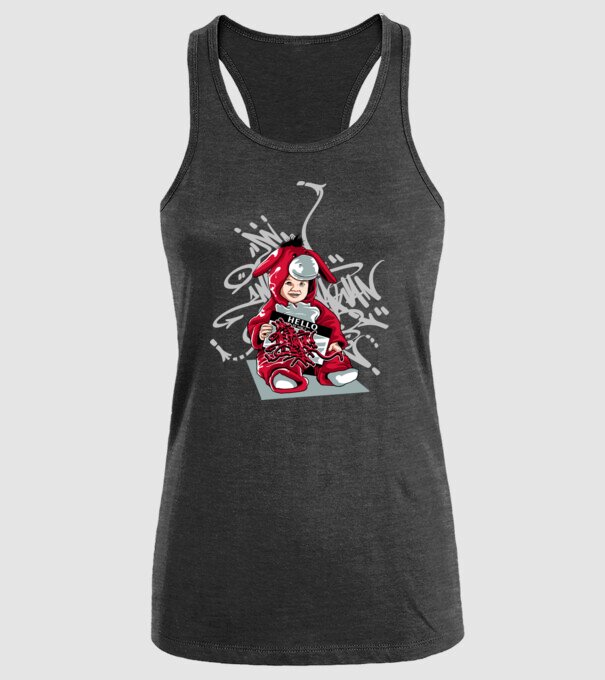 Graffiti model negru pe tricou